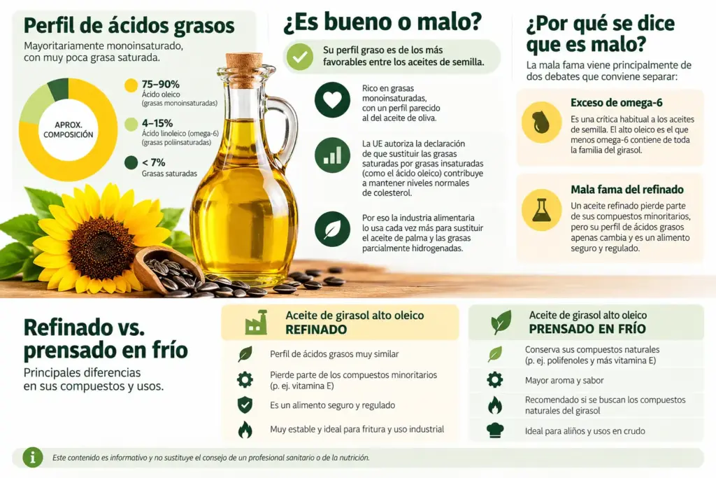 Información aceite de girasol alto oleico
